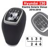 Gear Shift Knob Genuine Leather 6MT 43711F2300 For Hyundai Tucson TL 17-20 Elantra AD Solaris Accent I20 I30 Venue 43711-F2300