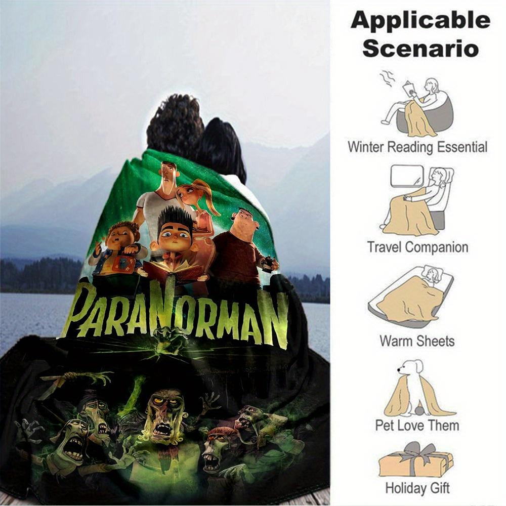 

1pc Paranorman,Zombies,Adventure Digital Printed Flannel Blanket, Super Soft Plush Fleece Bed Cover, Multipurpose Four Seasons Hypoallergeni 150x180cm