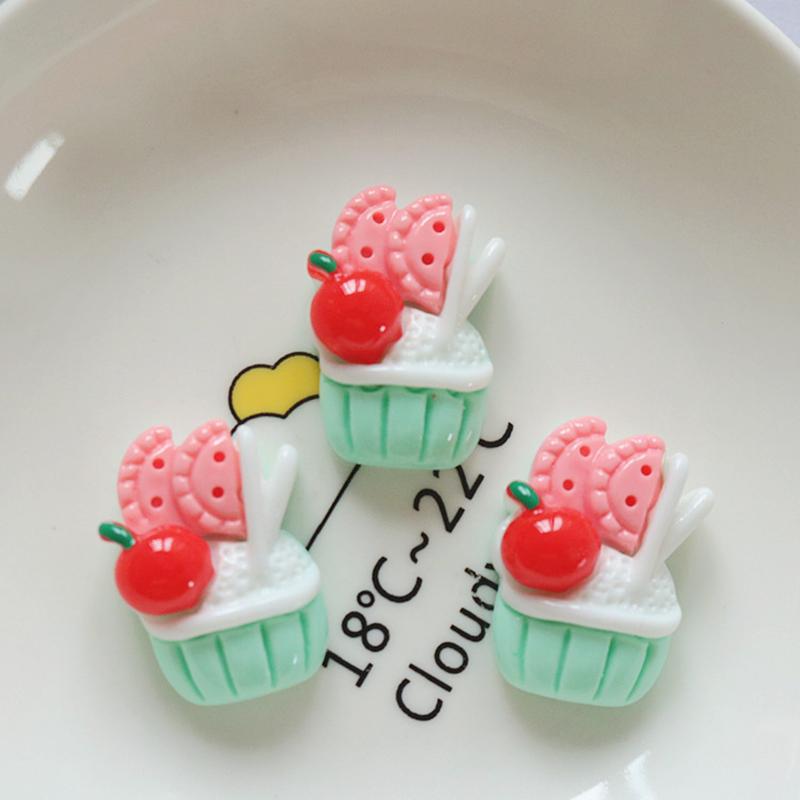 10 Pcs New Mini Cute Cartoon Unicorn, Rainbow, Ice Cream Resin Scrapbook Diy Jewellery Hairpin Decorate Accessories Craft A62