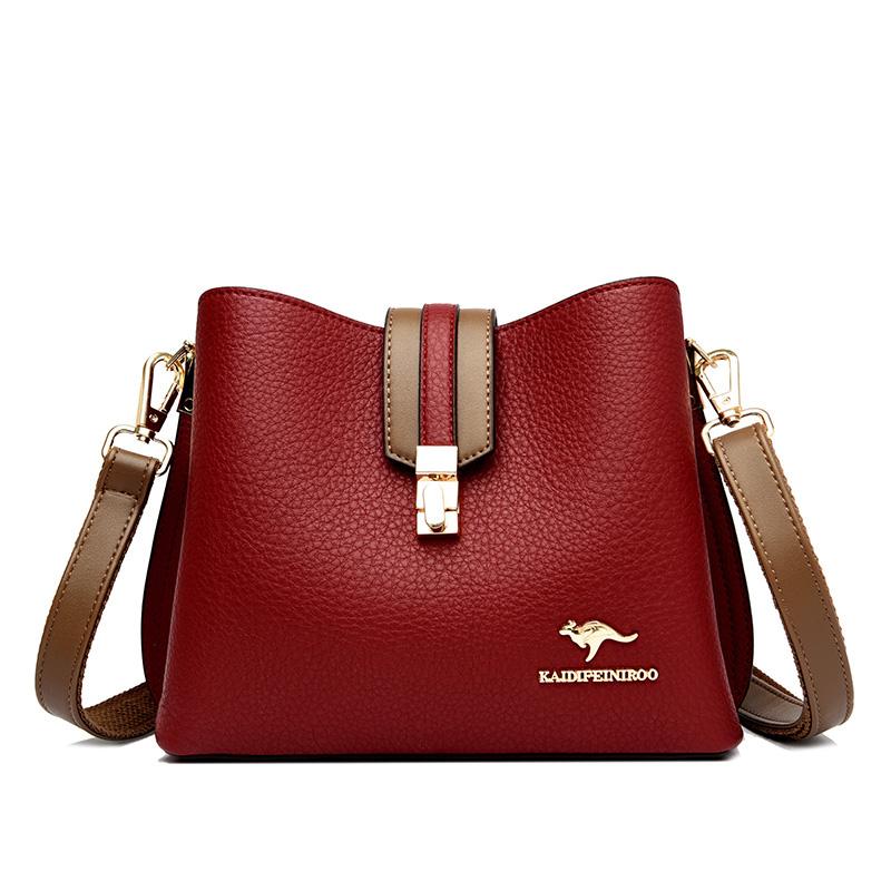 High-quality PU Leather Bucket Bags Luxury designer For Women Small Shoulder Messenger Bag Lady Fashion Handbags Luxury Totes