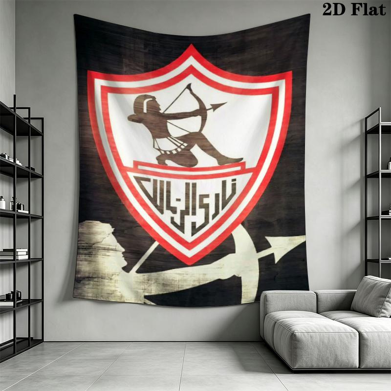 Zamalek SC Wall Tapestry Aesthetic Wall Hanging Printed Fabric Blanket Decorative Tapestries for Bedroom Living Room Home Decor
