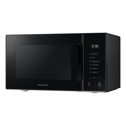 Samsung MG23T5018AK Four micro-ondes, 23 litres, 1100 W, cuisson automatique et home Dessert, verre design, noir