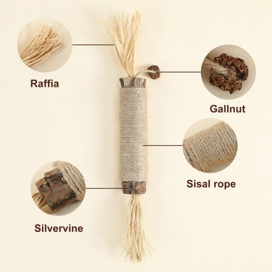 Yousheng Cat Chew Toy for Dental Care Edible Teeth Cleaning Teething Rod Natural Ingredients Cat Biting Sticks Entertainment Bite-resistant Fun