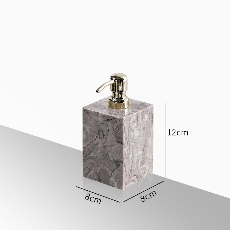 Creative Square Marble Lotion Bottle Hotel Bathroom Shampoo Refill Bottle Household Shower Gel Soap Dispenser Bathroom Accessory