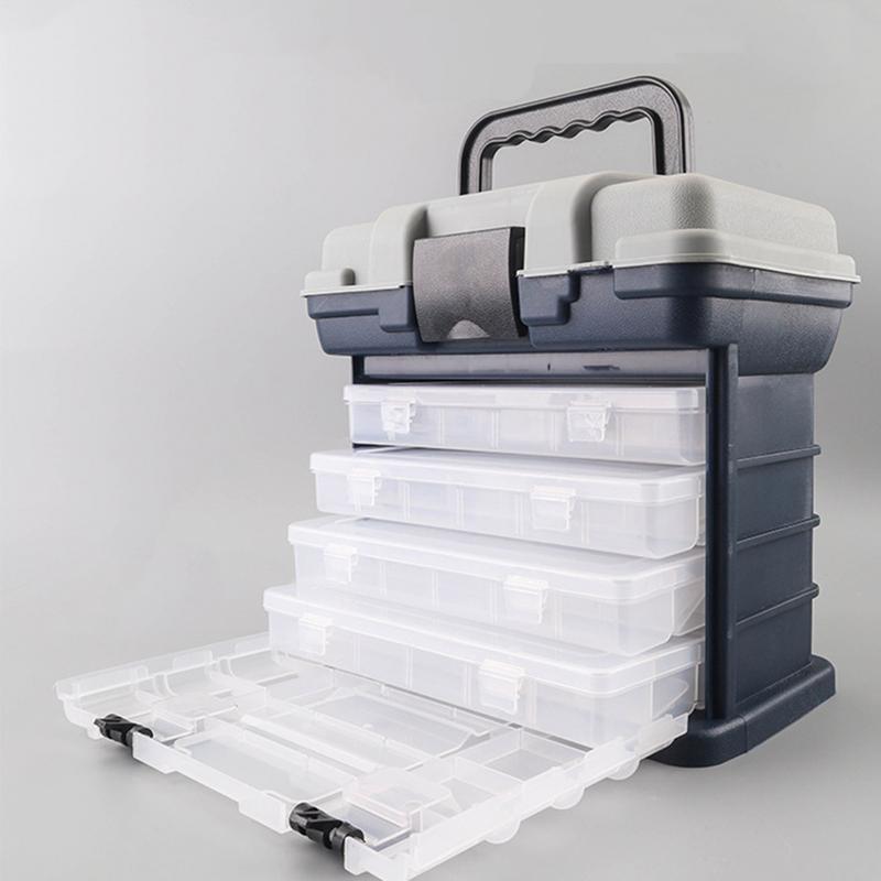 Portable Tackle Organizer Portable Tackle Organizer With 4 Drawers Organizer Utility Box Storage With Multiple Compartments
