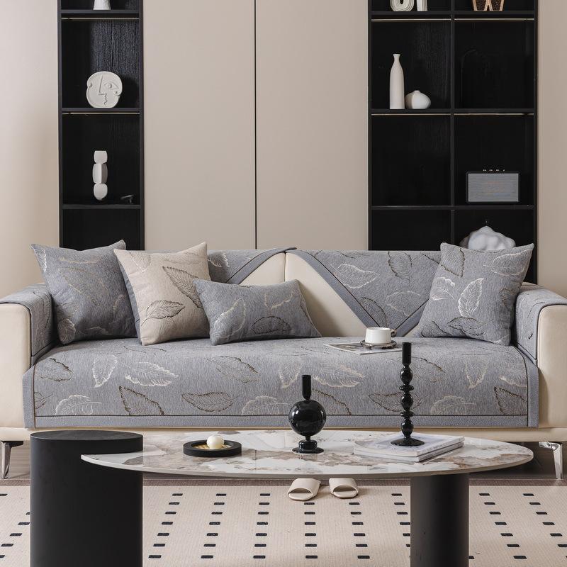 

Подушки для дивана в стиле легкой роскоши и высокого класса, Новый специальный чехол для кожаного дивана на четыре сезона, Нескользящее покрывало-полотенце 70*70cm