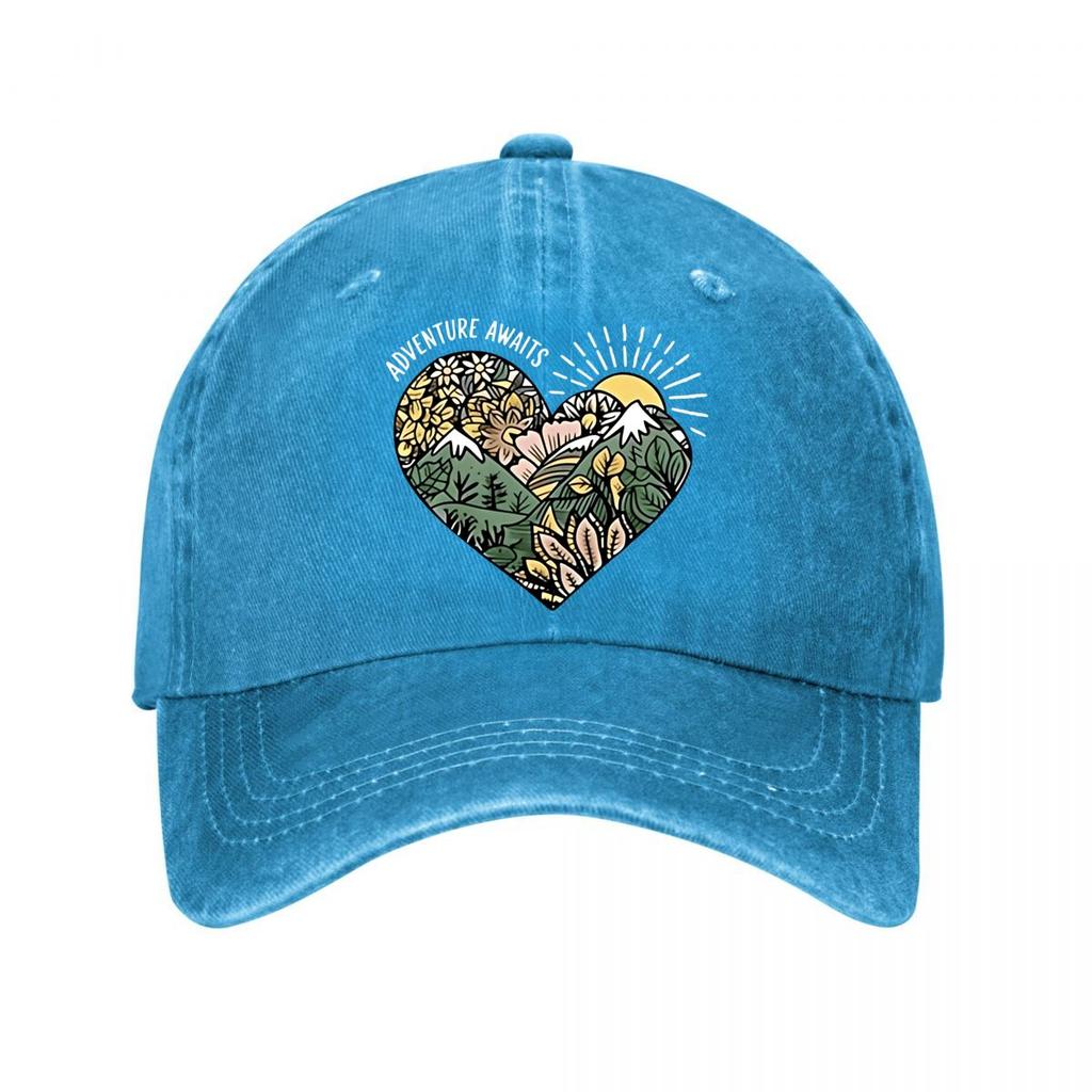 Heart Nature Baseball Cap New Vintage Washed Cotton Baseball Cap Parent Kids Sun Hats