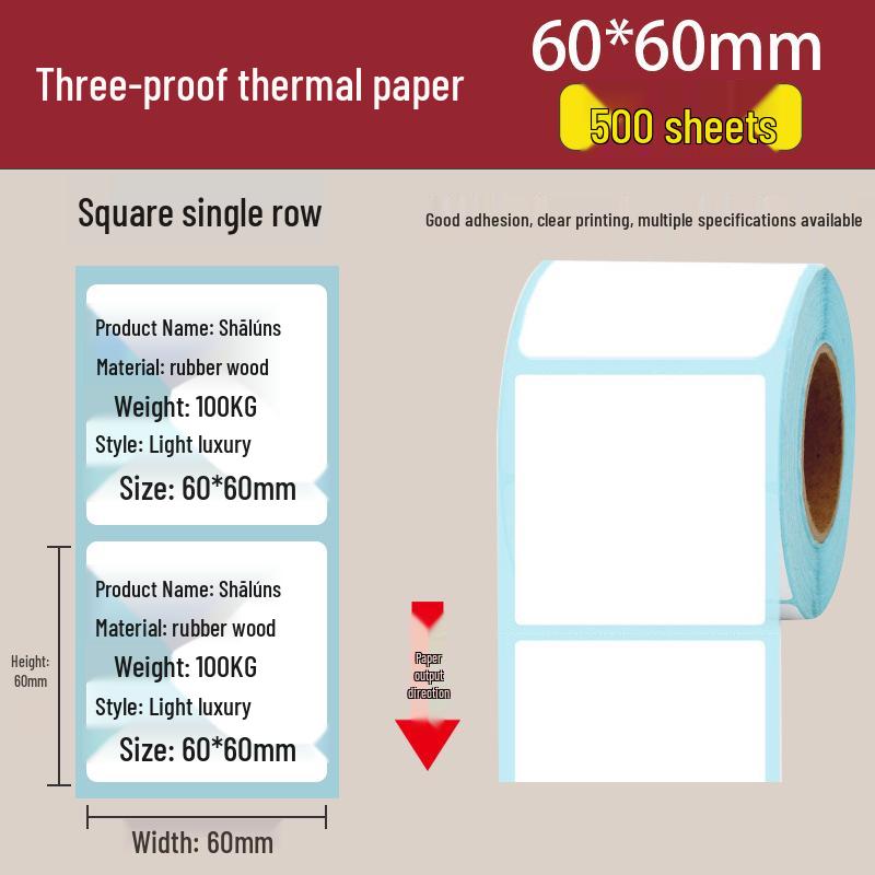 Waterproof Self-Adhesive Thermal Label Paper for ePacket Waybills, 100x150 Mm