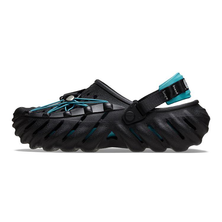 Crocs Echo Reflective Laces Clog Black Teal Unisex 210004-001 36-37