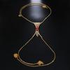 High Quality Adjustable Crystal Chest Chain Necklace Chest Heart Rhinestone Tassel Body Chain Lingerie Sexy for Women