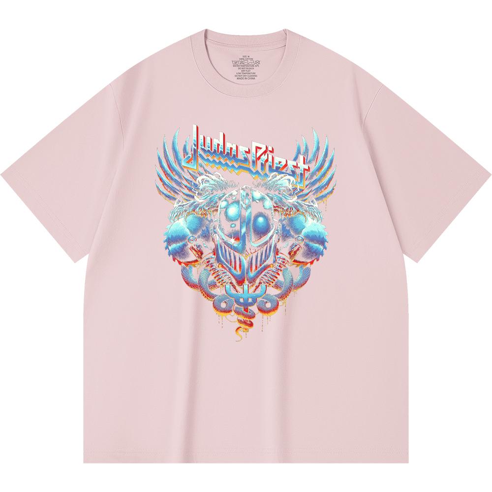 T-shirt Heavy Metal 100% Cotone 230 Gsm Stampa Band Rock Musica Popolare Unisex T-shirt Pesante in Cotone