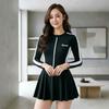 Swimsuit Women's Swimming Suit Belt-covering Slimming One-piece Skirt Seaside Soak In Hot