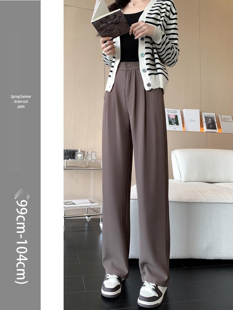 

High Waist White Wide Leg Pants - Women s Spring/Summer Slimming Straight Cut Casual Wear XL (115-125 lbs)