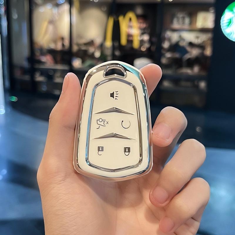 4 5 butoane NOU TPU husă pentru chei inteligente de mașină Geantă pentru chei pentru Cadillac ATS CT6 CTS DTS XT5 Escalade ESV SRX STS XTS ELR 2014 - 2018