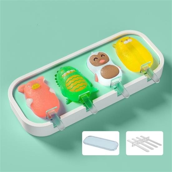 Yousheng 1 Set Buzlu Lolipop Kalıbı Gıda Sınıfı Yüksek Tokluk Silikon Dondurma Kalıpları Toz Geçirmez Kapaklı Set Ev İçin