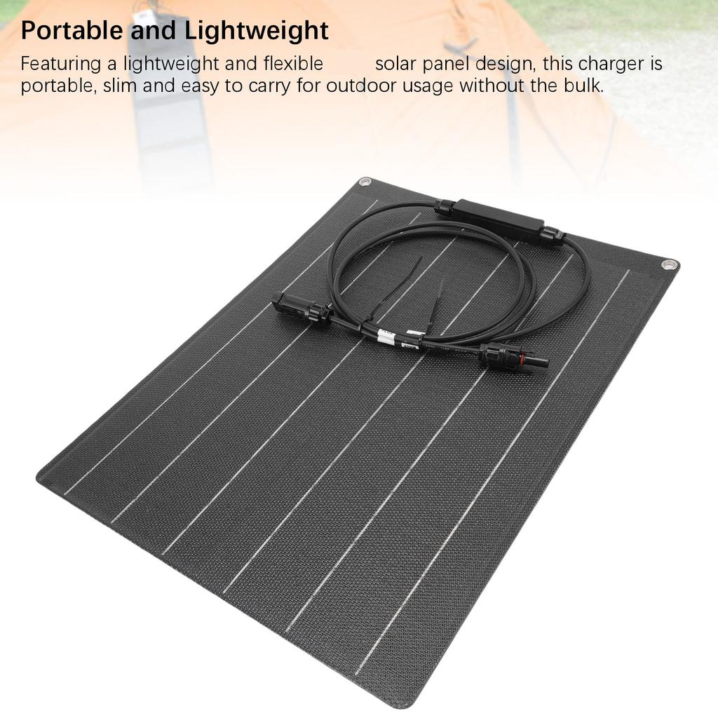 Solarladegerät 30W 18V ETFE Flexibles Monokristallines Silizium Solarmodul Ladegerät für 12V Batterie