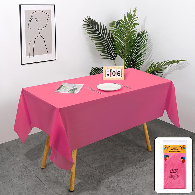 Peva Thickened Disposable Tablecloth With Dustproof And Oilproof Surface For Events And Decor