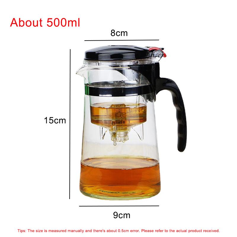 Hoge kwaliteit hittebestendige glazen theepot Chinees theeservies kung fu theeservies Puer ketel koffie glazen pot Handige kantoortheepot