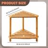 Corner Shower Stool Bamboo Stand Waterproof Two-Tier Lightweight Structure Suitable for Entryway