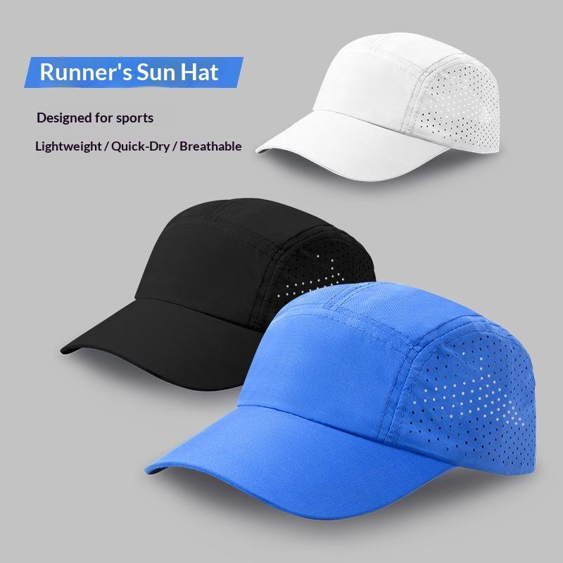 Casquette de Baseball Vintage pour la Course Perforée Séchage Rapide Respirante Imperméable Protection Solaire Chapeau d'Été Impression Bouffante Unisexe