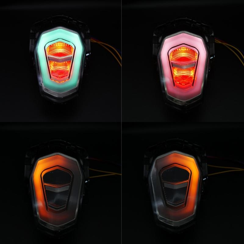 APP Adjustable LED Tail Brake Light Assembly for Y16ZR Motorcycle High Visibility Safety Feature Modified Accessories