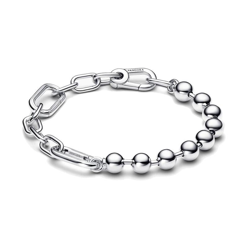 Pandora ME Series Beaded Chain Logo Decoration 925 Silver Bracelet Women s Silver 592793C00