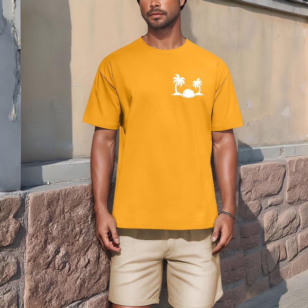 Pánské módní tričko, Streetové ležérní oblečení s krátkým rukávem