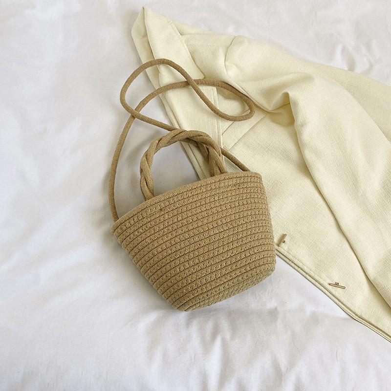 Adorable Rainbow Cloud Tote Bag Handcrafted Cotton Linen Weave Ideal For Beach Getaway