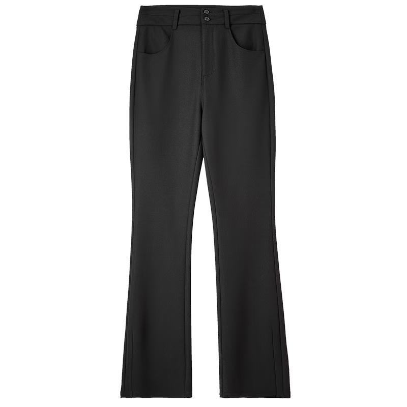 

Women s High-Waist Two-Button Flared Long Pants L