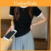 Summer Women T Shirt With Color Block Design And Polyester Fabric For Casual Wear