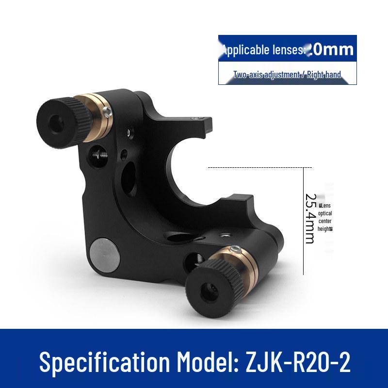 C-Type Open-End Laser Optical Adjustment Mount, Anodized Black Aluminum