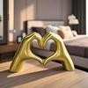 Europäischer Stil Einfache Zweihand-Liebesornamente Heimdekoration Geschenk Schlafzimmer Schreibtischdekoration Herzgesten-Ornamente