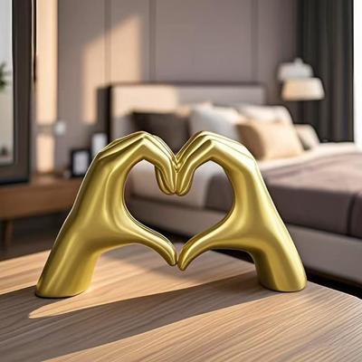 European Style Simple Two-hand Love Ornaments Home Decoration Gift Bedroom Desktop Decoration Heart Gesture Ornaments