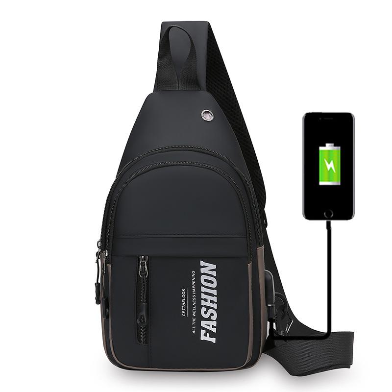 Crossbody Bag Men's Trend Joker Fashion Pocket Sports Multi Functional Chest Bag New One Shoulder Small Backpack Women.