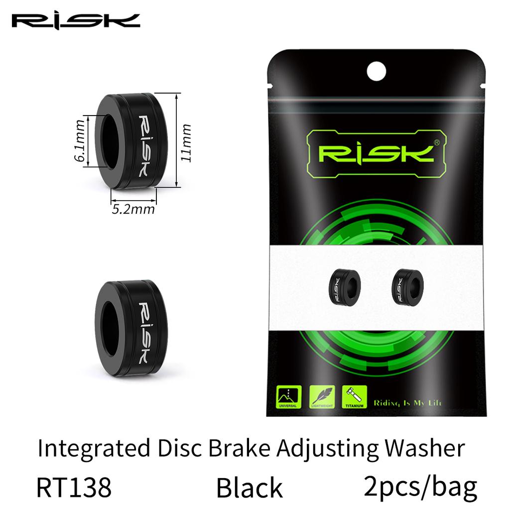 RISK Fahrrad Integrierte Scheibenbremse Einstellscheibe M6 Titanschraube Spacer Mountain Folding Bike Bremsklemme XT Scheibenbremse