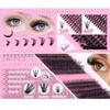 240pcs False Eyelash Clusters D Curl Lifelike Individual Fake Lashes Set for DIY Lash Extension 10mm to 16mm DIY‑SET‑030