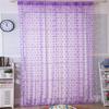 1Pcs 100x200CM Voile Curtain Romantic Love Pattern Colorful Line String Curtain Line Heart Decor Window Door Sheer Curtain