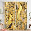 2pcs,2D Plane Printing Light Filtering Curtains Tropical Harmony (2) Versatile 100% Polyester (without Rod) All Seasons for