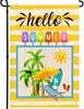 Hello Summer Garden Ag 12x18 Inch, Colorful Popsicle Coco Double Sided Holiday Burlap Yard Ag for Outdoor Decoration