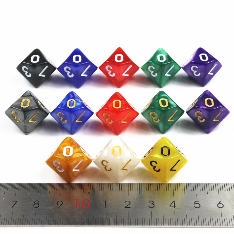 DND Dice Set D10 Game Dice for DND Role Playing Game Mable Effect Polyhedral Dice