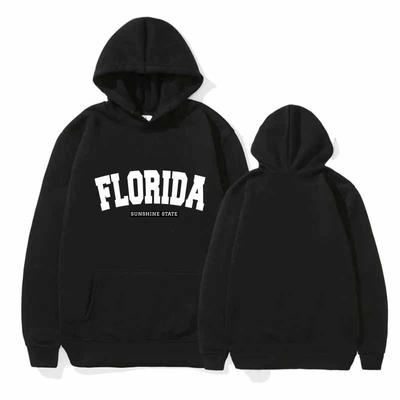 Florida Print Hoodie Herren und Damen Langarm Fleece Sweatshirt Winter Loose Top Jogging Sport Hoodies Pullover Shirts