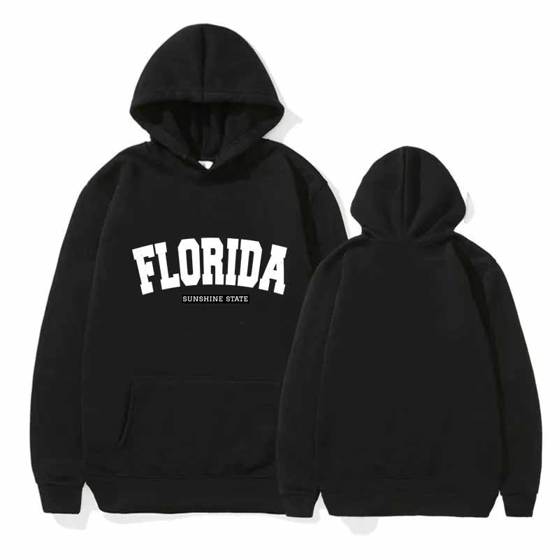 

Florida Print Hoodie Men and Women Long Sleeve Fleece Sweatshirt Winter Loose Top Jogging Sport Hoodies Pullover Shirts 4XL хакі