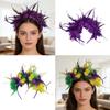 Feather Flapper Headbands Fat Tuesday Prom Dancer Headpiece for Party Carnivals Celebrations Headwear Hair Styling