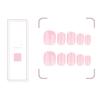 24 pezzi Unghie Finte Acriliche Lucide Corte Quadrate da Premere con Punte Francesi Adesive Manicure per Donne e Ragazze