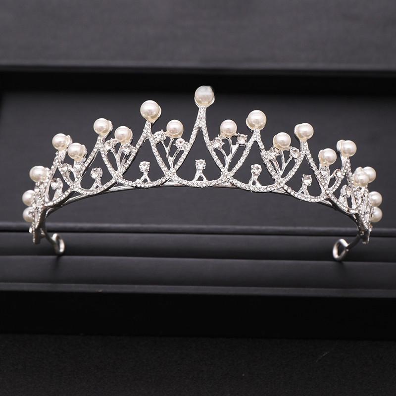 Coroană de Nuntă Bijuterii de Păr Accesorii de Păr de Mireasă Femei Coroană Baroc Strassuri Cristal Tiare Mireasă Regină Coroane de Petrecere Cadou