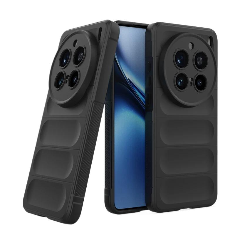 

Чехол для VIVO X200 X100 Pro X100S 5G задняя крышка чехол мягкий силиконовый противоударный защитный чехол Funda Coque Phone Cases For VIVO X100 5G чёрный