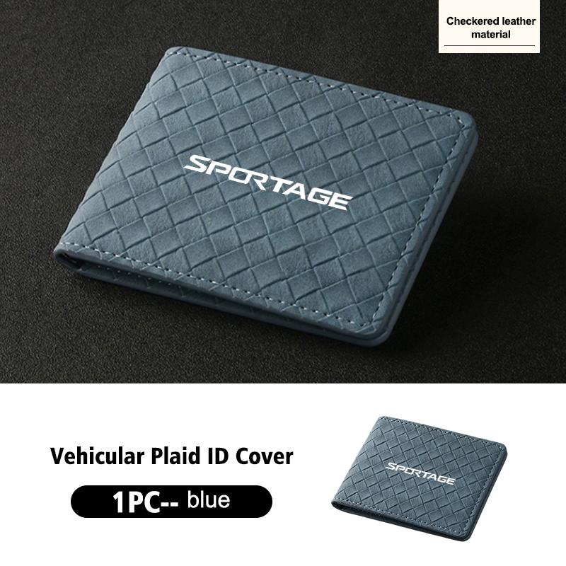 OWVZ1 Suede Car Driver License Cover Bank Card Credit Card Holder Accessories For KIA Sportage Rio Ceed Niro Soul Stonic Proceed