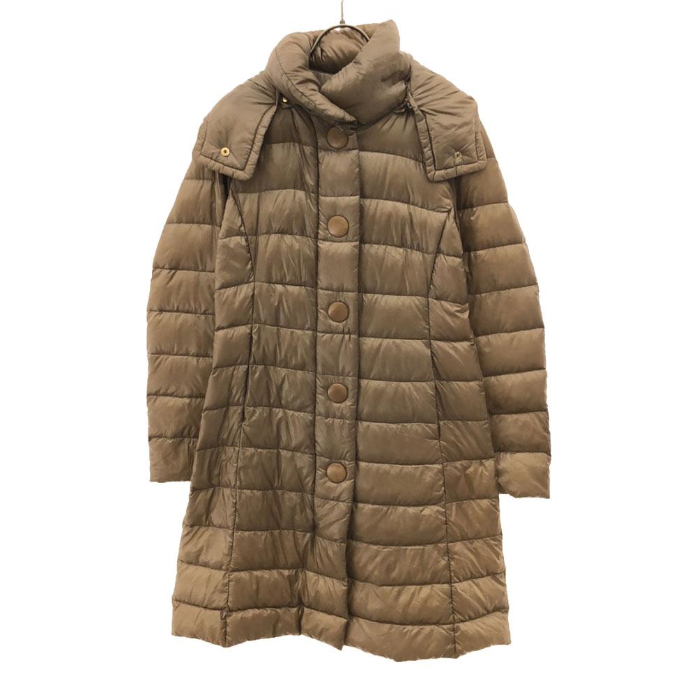 Herno Down Coat 40 Brown Beige Hood Women Used