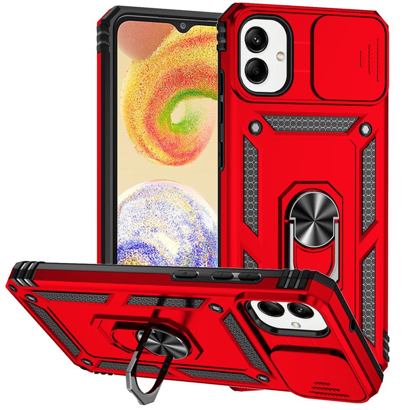 Para Samsung Galaxy A05 2023 Capa Magnética Suporte de Anel de Carro Capa de Telefone para Samsung A05 A 05 SM-A055M Lente Deslizante Armadura Capa Traseira