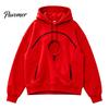 Warm Pet Pouch Clothing Women Hoodie with Head Hole, Oversized Hooded Sweatshirt Hole Zipper Pockets, Dog Cat Carrying Pullover Top for Fall
